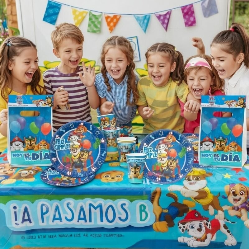 Pack Fiesta Temática Paw Patrol Para 12 Niños - Cumpleaños