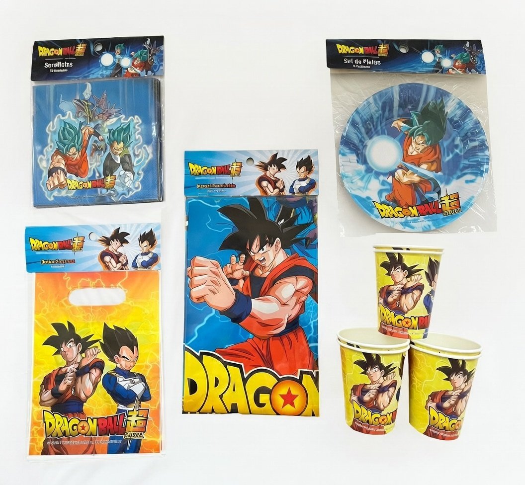 Pack Fiesta Dragon Ball Cumpleaños Para 12 Niños - Imagen 5