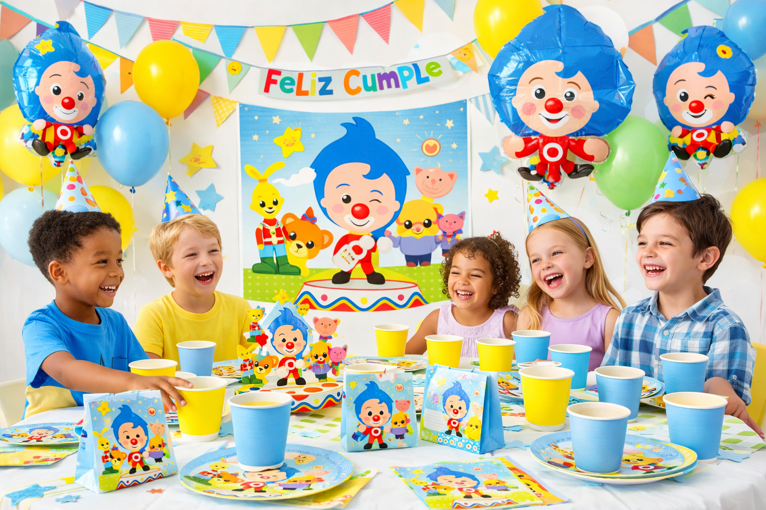 Kit Cumpleaños Fiesta Infantil Plim Plim 20 Personas