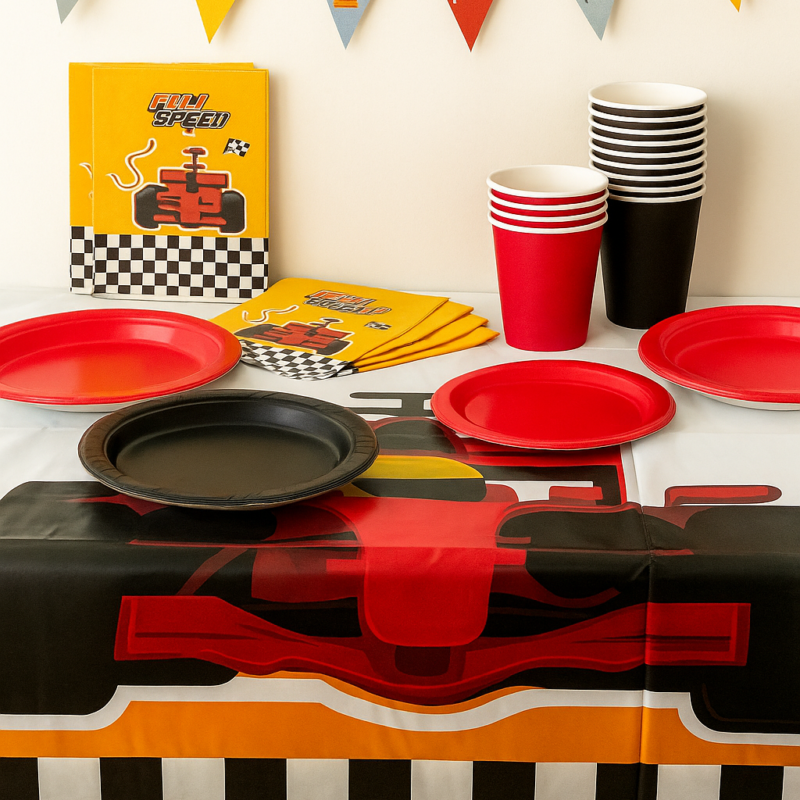 Kit Fiesta Infantil Temática Autos 20 Personas Decoración