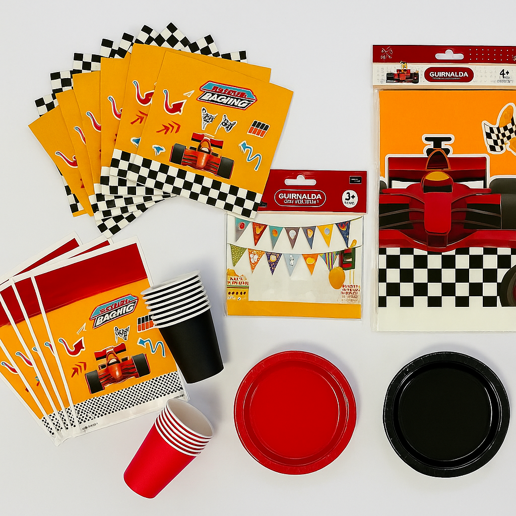 Kit Fiesta Infantil Temática Autos 20 Personas Decoración - Imagen 4